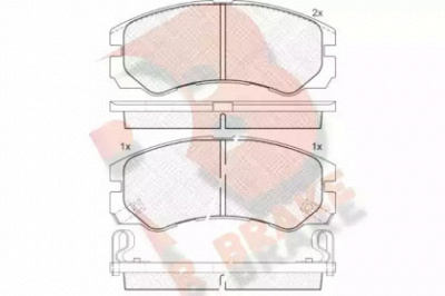 R BRAKE rb0990 -  Комплект тормозных колодок, дисковый тормоз